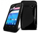 Силиконов гръб S-Line за Alcatel One Touch Pop C3 Черен